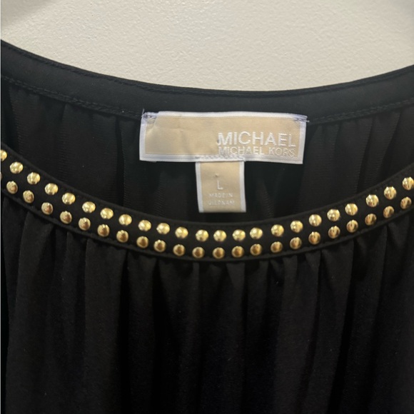 MICHAEL by Michael Kors Women’s Black Open Shoulder Blouse - Picture 3 of 5